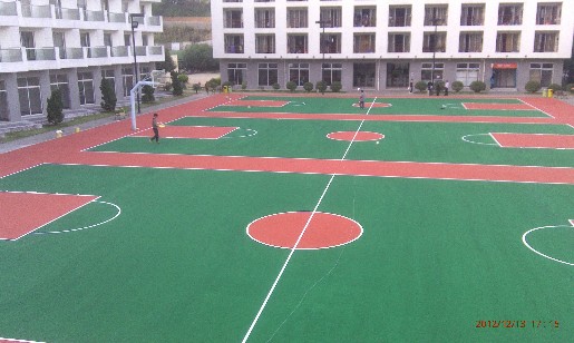 蓝球场地坪
